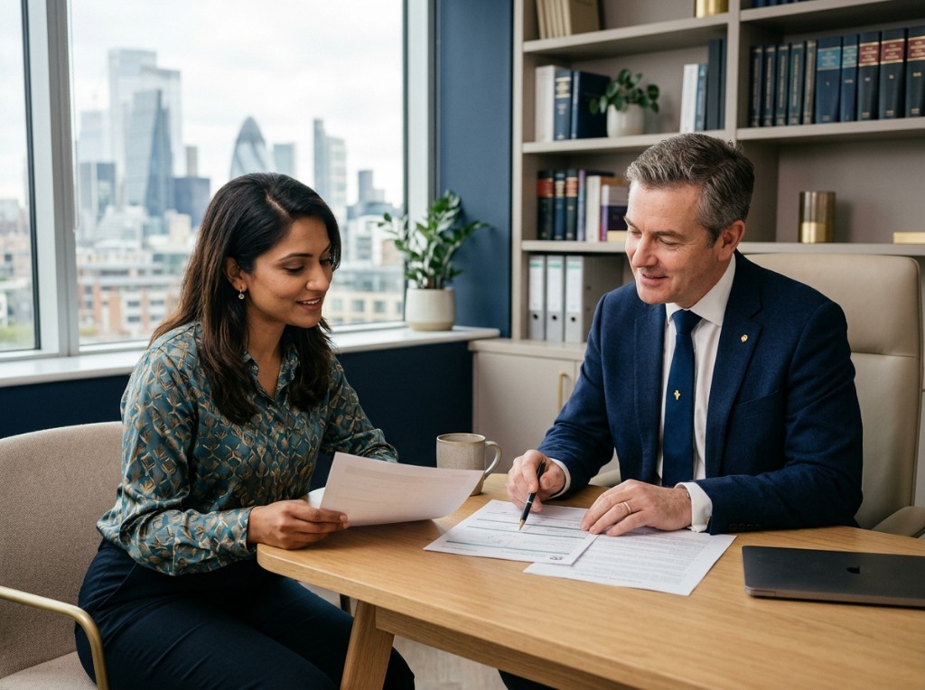 Abbotts Martin Solicitors reviewing a client matter together